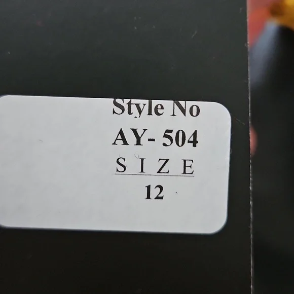 AYANAPA SZ 10 & 12 DRESS YELLOW and Black Lace Dress - Picture 4 of 5